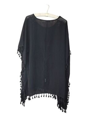 Adreamly Black Swim Swimsuit Coveup OSFM Vacation Beach